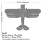 Preview: UMX WACO BNF Basic with AS3X and SAFE Select, White-red EFL53550 E-flite