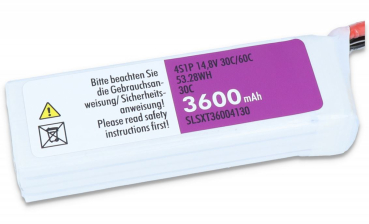 SLS XTRON 4S1P 3600mAh 14,8V 30C/60C XT90 Anschluss + XH Balancer Maße 140x43x29mm Gewicht: 392g