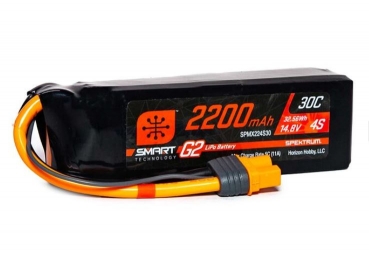 Smart Lipo Akku 4S 14,8V 2200mAh G2 30C IC3 Anschluss SPMX224S30