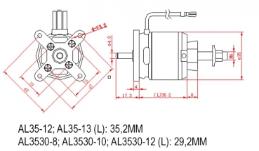 D-Power Brushless Motor AL35-12 für 2-4S Lipo 1270KV