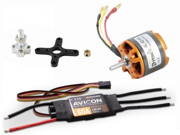 D-Power Brushless Set AL42-06 & 60A Avicon Regler für Modelle bis ca. 3500g