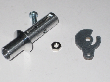 Preview: F-Schleppkupplung aus ALU Ø 8,0mm / Ø 6mm innen für Segelflugmodelle bis ca. 4kg Fluggewicht R.E.M. 30235