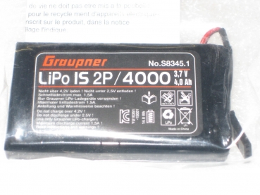 Preview: Graupner Senderakku für MZ18 und MZ24 Lipo 1S2P 4000mAh Nr. S8345.1