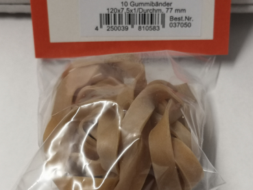 Gummiringe Ø 120 x 7,5 x 1mm Flachmaß 77m REM 37050