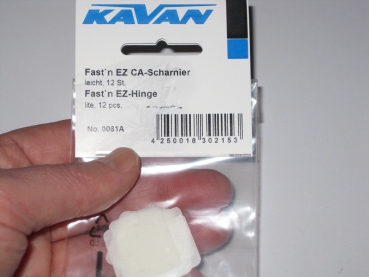 Fast`n EZ CA-Scharnier leicht 25x20x0,15mm VE=12 Stück KAVAN 0081A