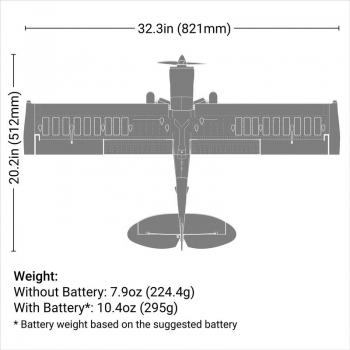 Micro Scrappy 800mm BNF Basic with AS3X and SAFE Select EFL02150D