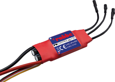 Preview: Ro-Control V2 brushless Regler für 3-4S Lipo 50A(70A) 5V/5A Switch BEC XT60 robbe 8738