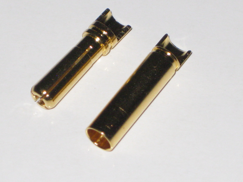 4mm Goldkontaktestecker + Buchse (1Paar)