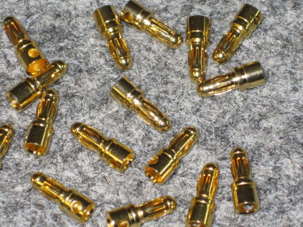 3,5mm Goldkontaktstecker Typ L mit Querloch
