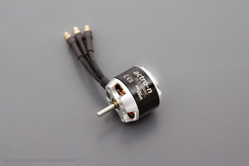 actro-n brushless AL 2830-1300KV mit Ø 3,0mm Welle für 2-3S Lipo Aeronaut 700303