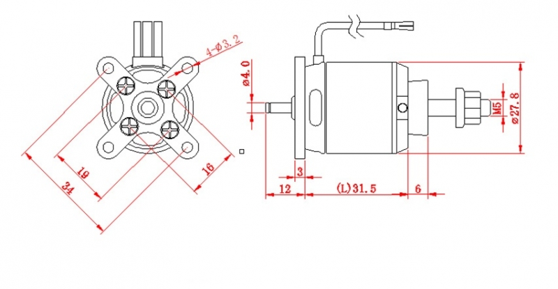 D-Power Brushless Motor AL28-13 für 2-3S Lipo 1360KV