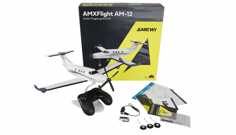 AMXFlight AM-12 vorbildgetreuer Propeller Jet aus EPP mit 6-Kanal RTF-Set 450mm