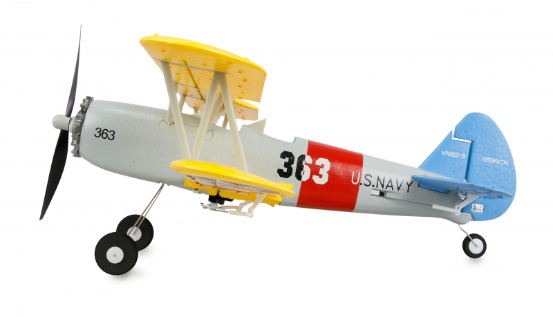 AMXFlight N2S-2 Stearman Doppeldecker aus EPP mit 360mm 6G/3D 6-Kanal RTF-Set