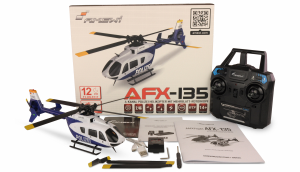 AXF-135 Polizei 4-Kanal Helicopter mit Autostart- und Landefunktion