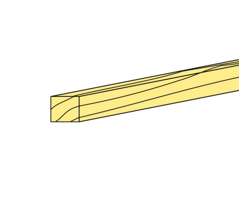 Abachi Vierkantleiste 4-Kant Leiste 15x30x1000mm