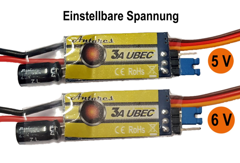 Antares UBEC 3A für 2S-6S Lipo Stromversorgung einstellbar 5V/6V per Jumper