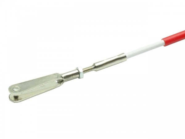 Bowdenzug komplett einseitig montiert mit Gabelkopf 1m lang extron X4156