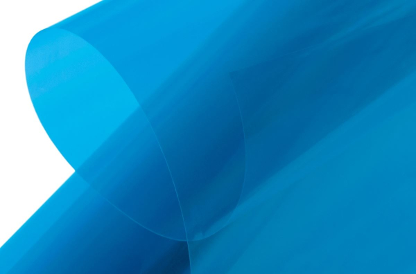 10m Rolle Bügelfolie transparent blau