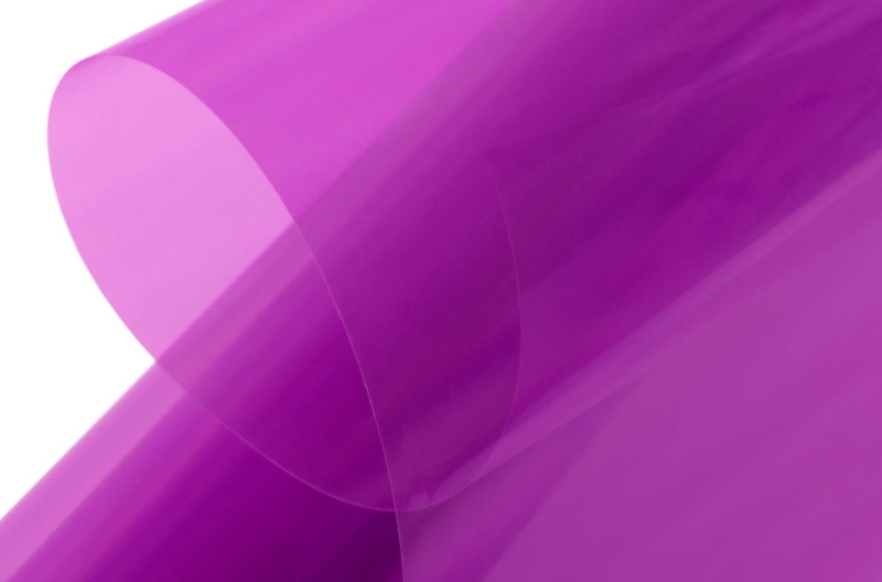 Bügelfolie transparent hell violett 2m x 0,64m auf Rolle KAVAN