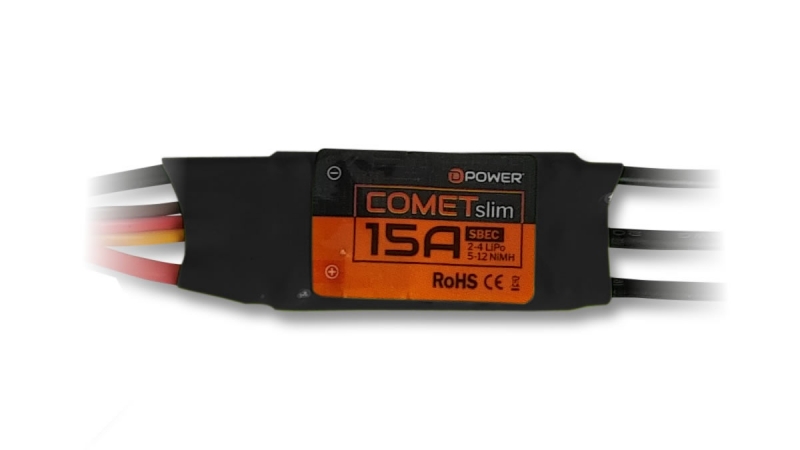 Comet Slim 15A S-BEC Brushless Regler für 2-4S Lipo D-Power 9015