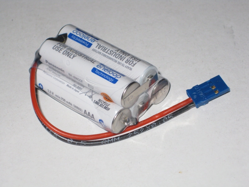 Eneloop Akku 6V/800mAh AAA mit Gr./JR Anschlusskabel Bauform 3+2