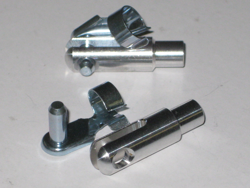 ALU Gabelkopf M4 mit Ø 4mm Schnellverschluss / Sicherungsclip KAV50.0153A/10