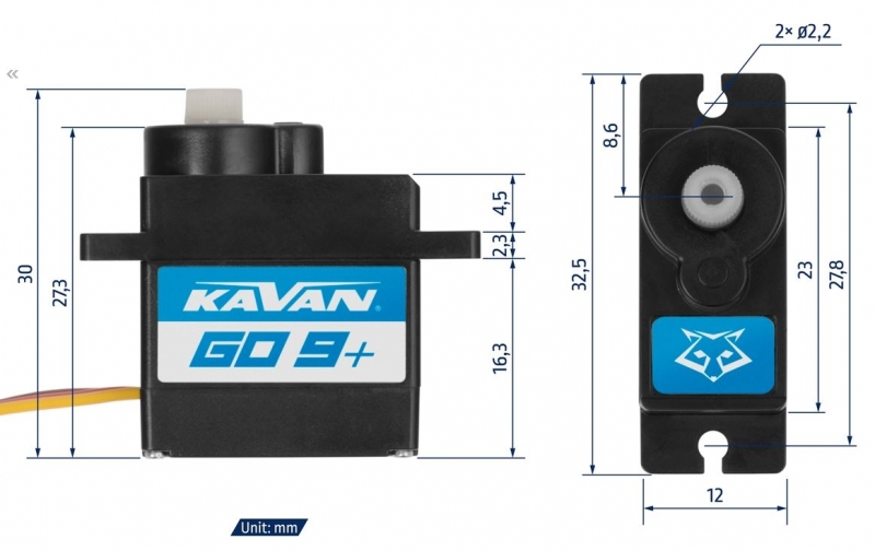 Go-09 Plus digitales Micro Servo 9g für Parkflyer KAV20.009P