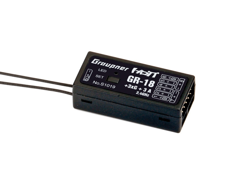 Graupner GR-18 + 3XG + 3A HoTT Empfänger (9-Kanal) S1019