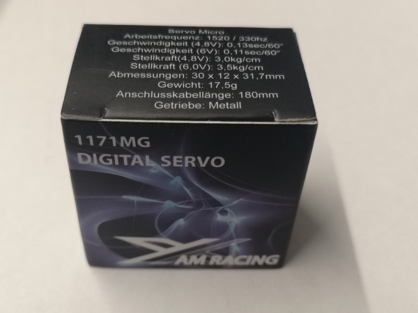 AMX Racing 1171MG Digital Servo Mini 30x12x31,7mm Stellkraft 3,5kg/6V