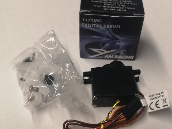 AMX Racing 1171MG Digital Servo Mini 30x12x31,7mm Stellkraft 3,5kg/6V