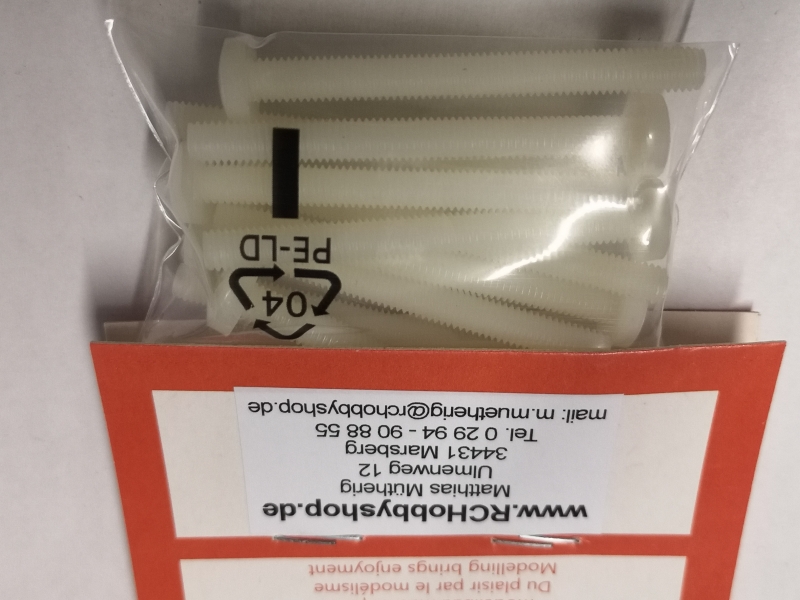 M5 x 50mm Nylon Schrauben Linsenkopf mit Kreuzschlitz VE=10 Stück REM Etter 10770