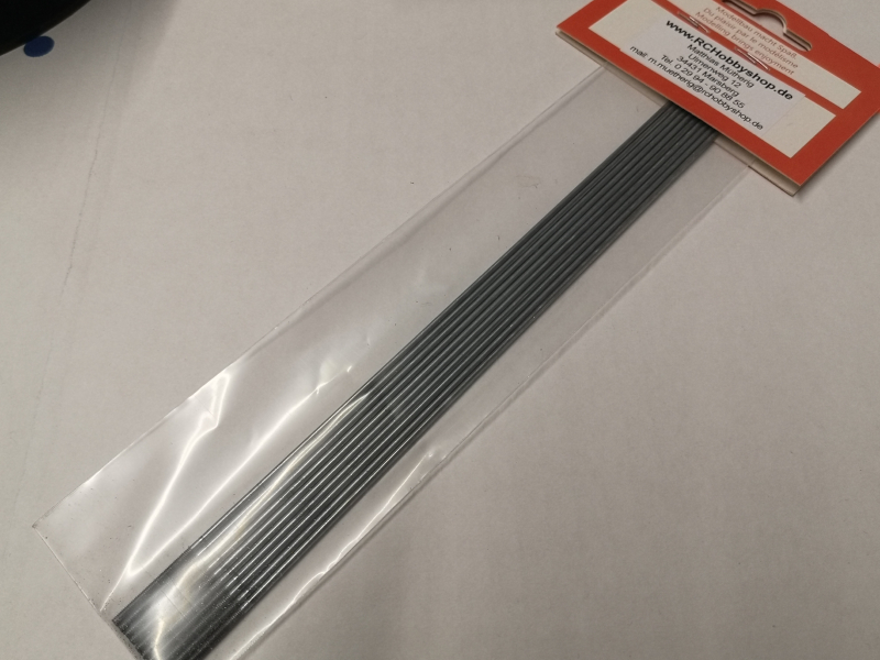 M2 Schubstange Ø 1,7mm x 200mm Gewindeanteil 20mm gerollt VE=10 Stück REM 30766