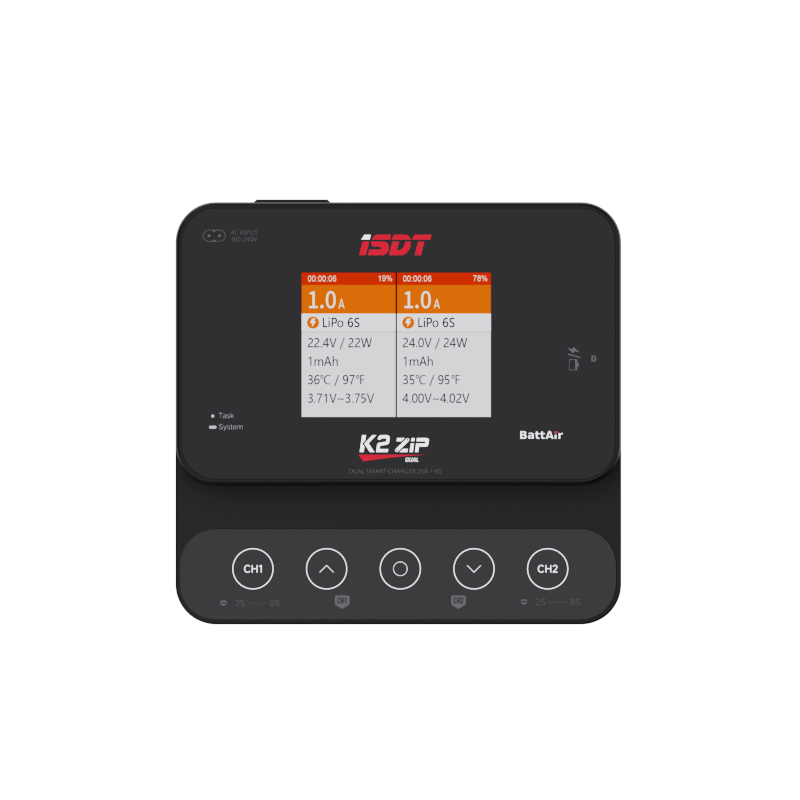 K2 Zip Smart Charger / Ladegerät 12V/230V für bis zu 20A Ladeleistung für 1-8S LiXX