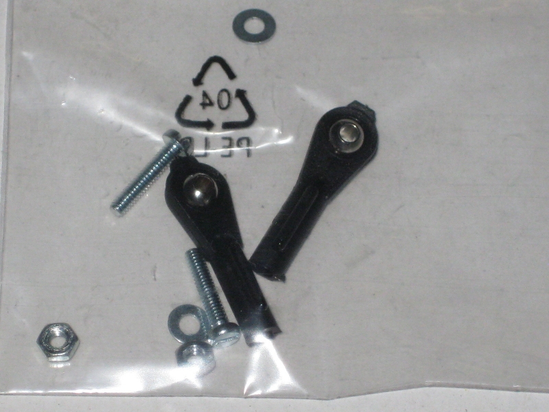 Nylon Kugelgelenk M2 mit vernickelter Messingkugel und Zubehör KAVAN 0120 (VE=2 Stück)