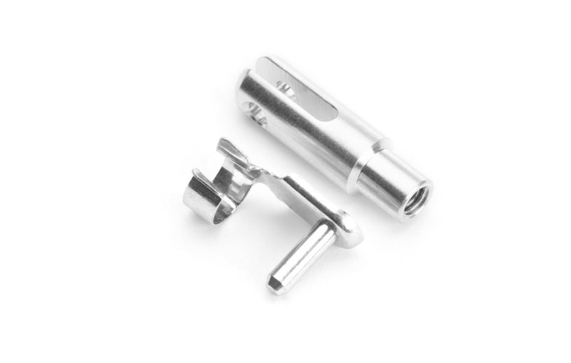 ALU Gabelkopf M3 mit Ø 4mm Schnellverschluss / Sicherungsclip KAVAN 0152A VE= 10 Stück