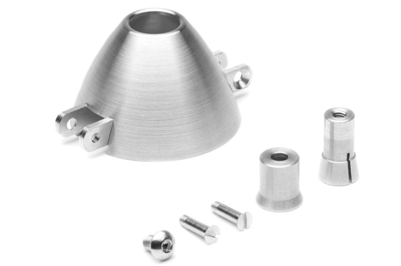 T4040-3  Ø 40mm Turbo Aluspinner für KLS mit 8mm Hals und Ø 4mm Motorwelle 40/4/8/M3