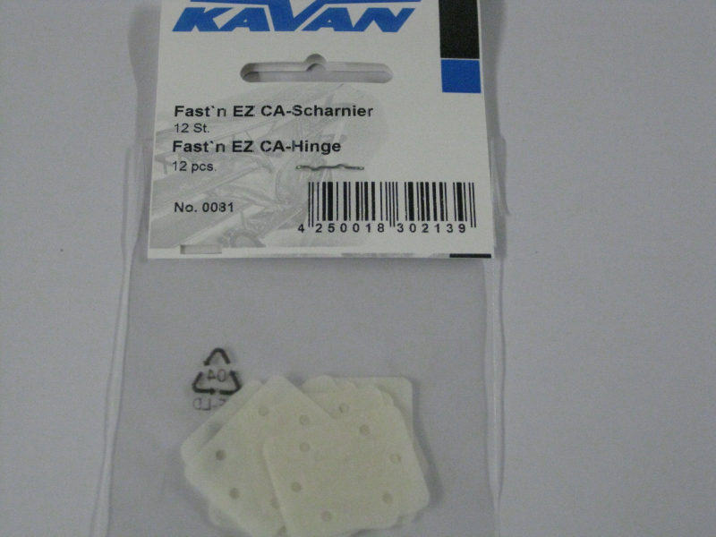 Fast`n EZ CA-Scharnier 25x20x0,2mm VE=12 Stück KAVAN KAV50.0081