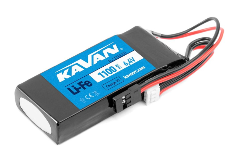 Li-Fe Akku 6,4V 1100mAh JR/Uni Stecker + XH Balancer KAV33.8001 Kavan
