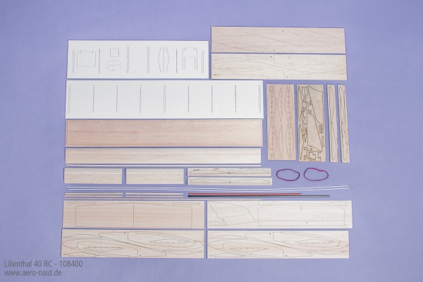 Lilienthal 40 Freiflugmodell mit und ohne RC fliegbar, optional mit Motoraufsatz