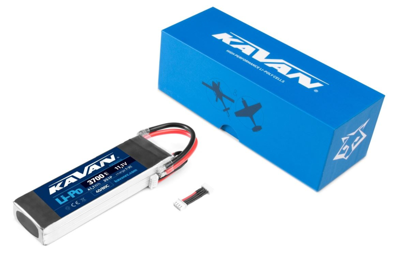 KAVAN Lipo Akku 3700mAh 11,1V 40/80C 137x42x22mm 258g 36,6Wh EHR+XH Balancer mittels Adapter KAV33.6026