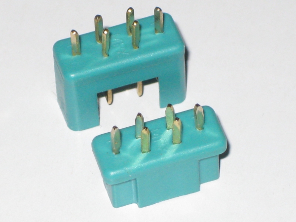 1 Paar MPX M6-50 Hochstromstecker 6polig Stecker + Buchse grün bis 50A