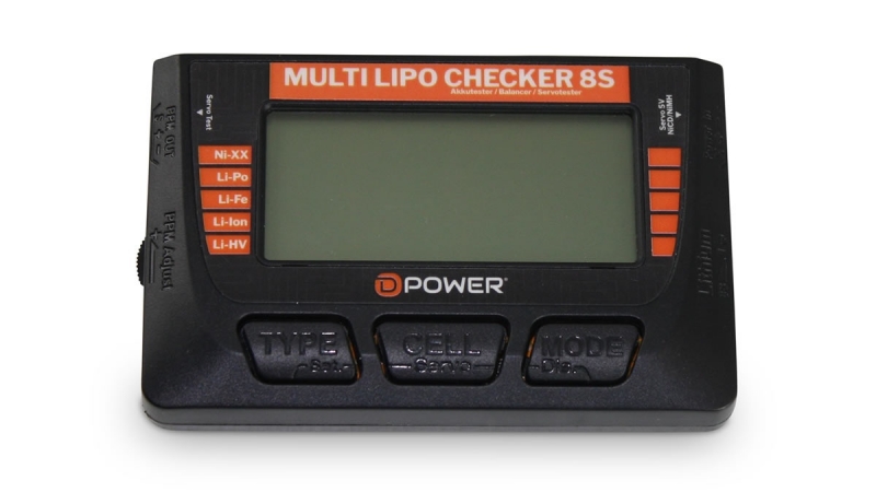 D-Power Multi Lipo Checker 8S / Balancer / Servotester / Akkutester