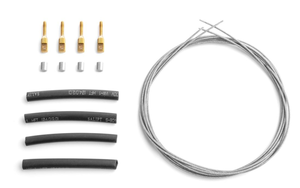 Seilanlenkungsset 4x M2 Augenschraube und 0,8mm Draht