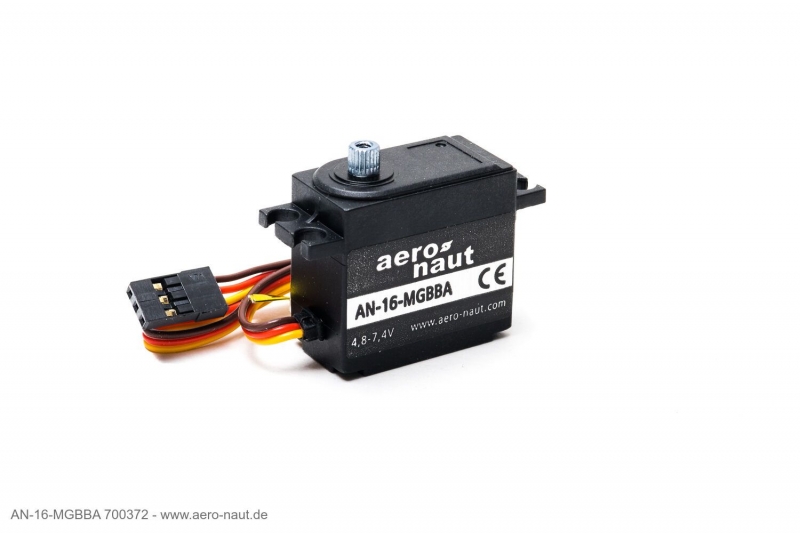 AN-16-MGBBA Servo mit Metallgetriebe 16,5mm 4,8-7,4V Aeronaut 700372