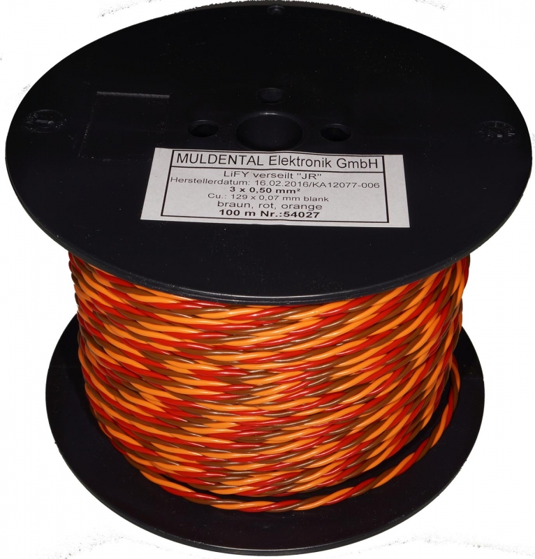 verdrilltes Servokabel 0,5qmm verseilt Meterware