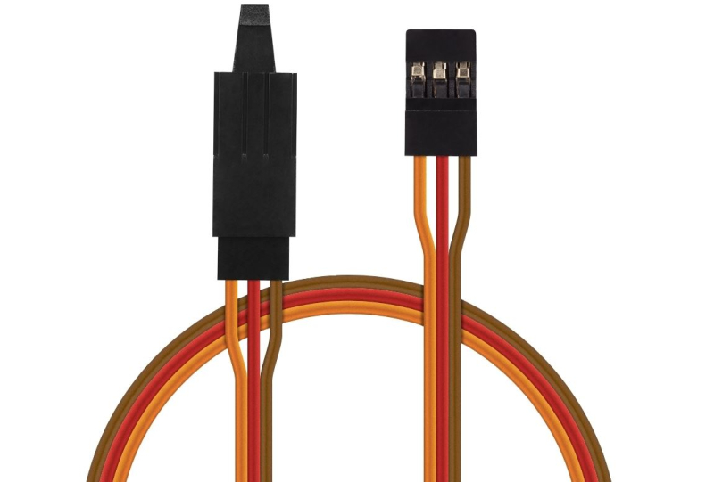 Servoverlängerungskabel flach 15cm x 0,25qmm mit Sicherungsclip