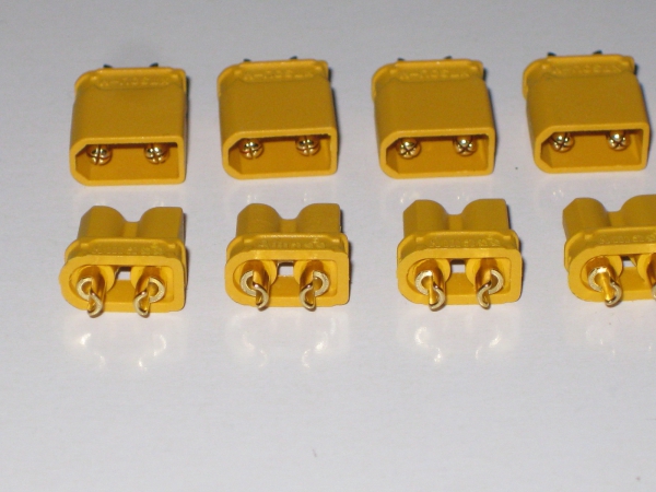 10 Paar XT30 XT30U Stecker und Buchse Goldkontakte Amass AM-626-10M/F