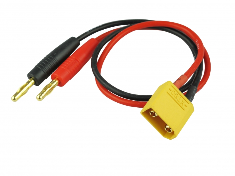 XT90 Akku Ladekabel 2,5qmm x 30cm Goldkontakte Yuki 610019