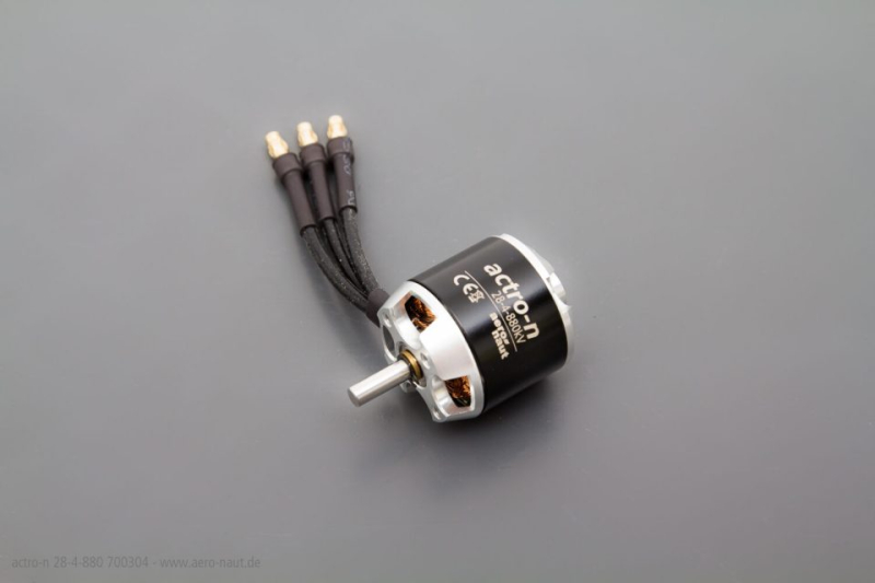 actro-n brushless AL 2834-880KV mit Ø 4mm Welle für 2-4S Lipo Aeronaut 700304