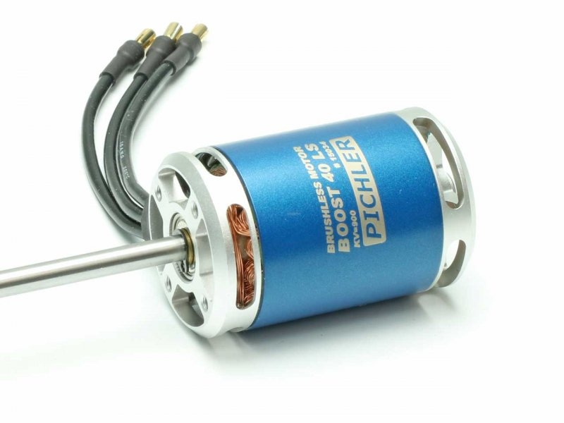 Boost 40LS BL AL (890KV) mit langer Welle Ø 5mm für FES Antriebe bis 3000g Fluggewicht Pichler C15034